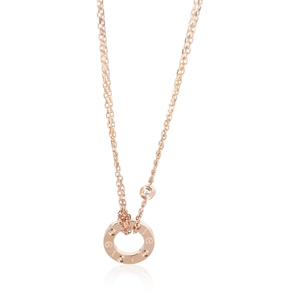 Cartier Rose Gold Diamond Love Necklace